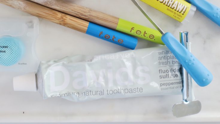 non-toxic Oral Hygiene David's Toothpaste closeup flatlay- Felixinsideout